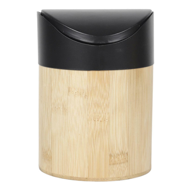 Mini kosz na śmieci 1L bambus czarny 11,8 × 11,8 x 17 cm 652207