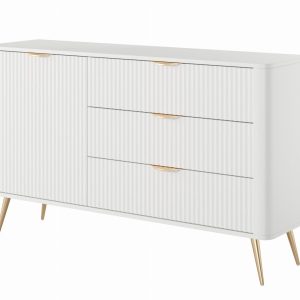 Minimalistyczna biała komoda do stylowego pokoju BELLO 990620