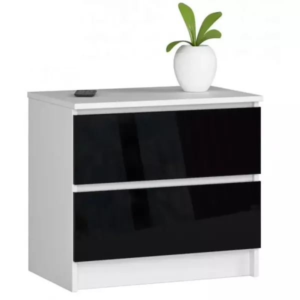 Minimalistyczna komoda do sypialni + czarny - Sarvian 692249