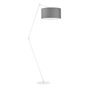 Minimalistyczna lampa podłogowa BARI Biały – Szary Stalowy 872543 Minimalistyczna lampa podłogowa BARI Biały – Szary Stalowy 872543