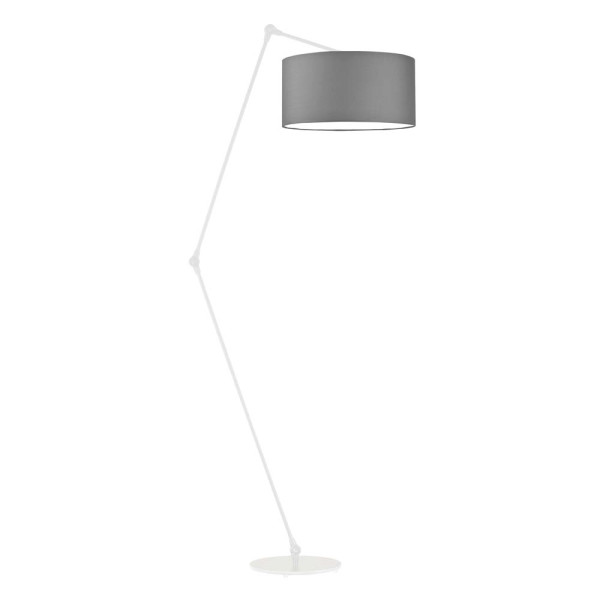 Minimalistyczna lampa podłogowa BARI Biały - Szary Stalowy 872543