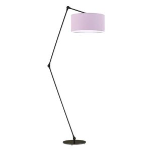 Minimalistyczna lampa podłogowa BARI Czarny – Jasny Fioletowy 872549 Minimalistyczna lampa podłogowa BARI Czarny – Jasny Fioletowy 872549