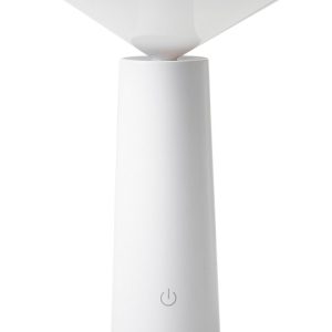 Minimalistyczna lampa stołowa metalowa biała 437395 Minimalistyczna lampa stołowa metalowa biała 437395