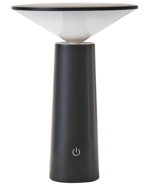 Minimalistyczna lampa stołowa metalowa czarna 437398
