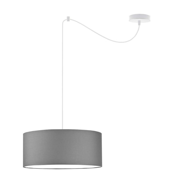 Minimalistyczna lampa wisząca WAIKIKI W1 Biały - Szary Stalowy 879453
