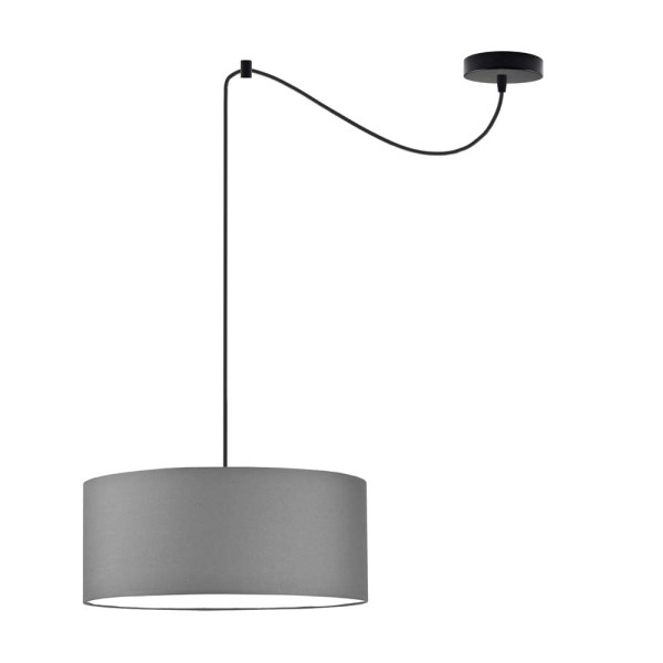 Minimalistyczna lampa wisząca WAIKIKI W1 Czarny - Szary Stalowy 879441