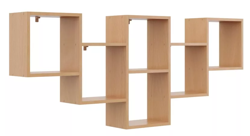 Minimalistyczna półka na ścianę w kolorze buk - Tieno 205722