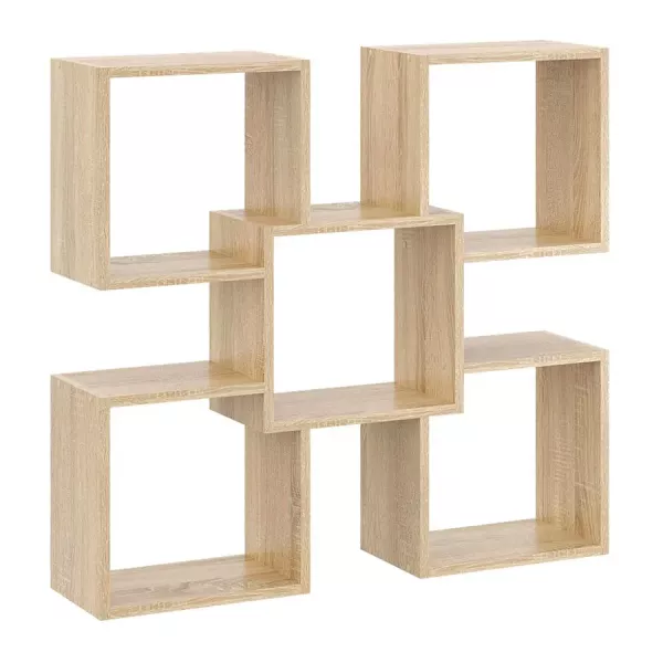 Minimalistyczna półka ścienna dąb sonoma - Zevro 265117