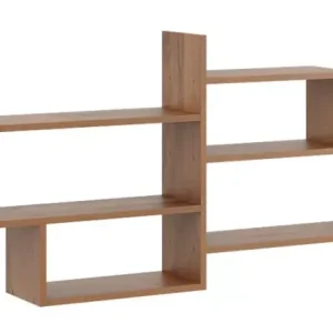 Minimalistyczna półka ścienna w kolorze orzecha – Sarska 284443