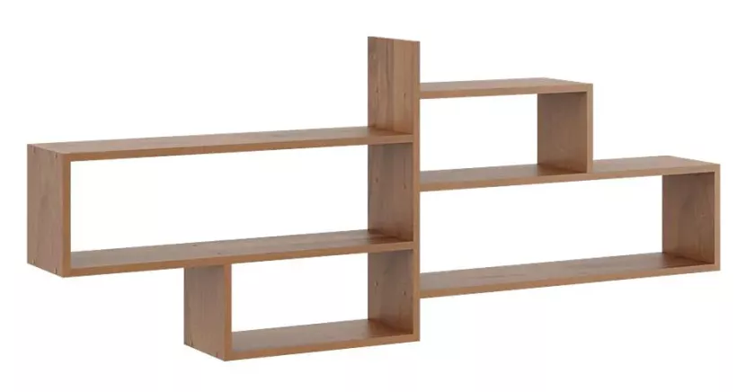 Minimalistyczna półka ścienna w kolorze orzecha - Sarska 284443