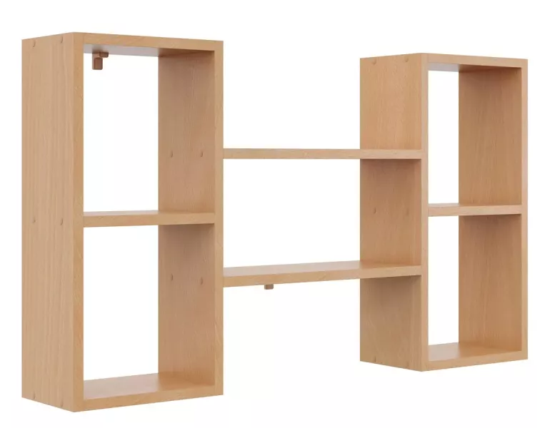 Minimalistyczna półka wisząca w kolorze buk - Sarreon 203011
