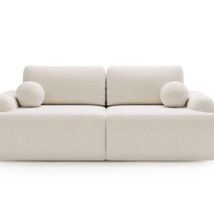 Minimalistyczna sofa kremowa w tkaninie baranek OLIO 986082 Minimalistyczna sofa kremowa w tkaninie baranek OLIO 986082