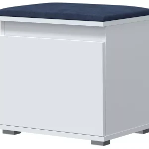 Minimalistyczna szafka na buty biały + granat – Mareon 229444 Minimalistyczna szafka na buty biały + granat – Mareon 229444