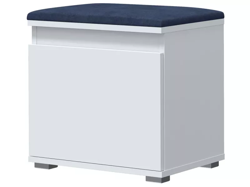 Minimalistyczna szafka na buty biały + granat - Mareon 229444