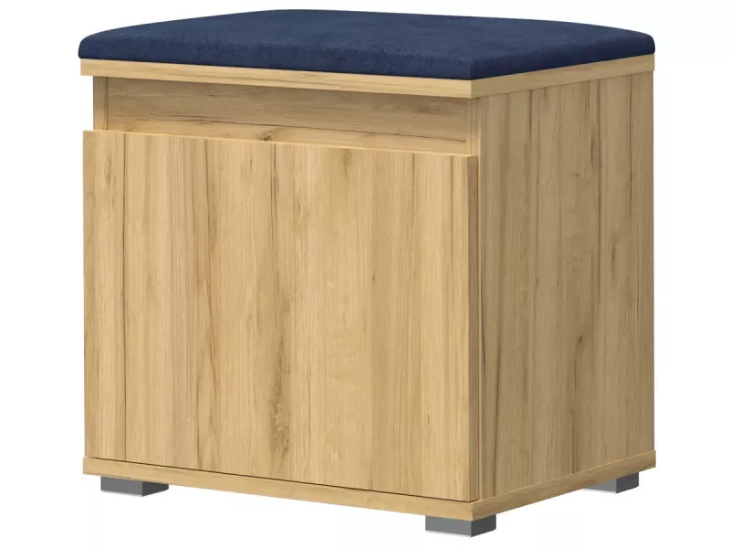 Minimalistyczna szafka na buty dąb craft + granat - Zylo 229447