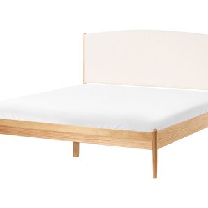 Minimalistyczne łóżko drewniane 160×200 cm rama ze stelażem jasnobrązowe 881584 Minimalistyczne łóżko drewniane 160×200 cm rama ze stelażem jasnobrązowe 881584