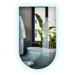 Minimalistyczne lustro LED do łazienki z zimną barwą światła 45 x 80 883651 Minimalistyczne lustro LED do łazienki z zimną barwą światła 45 x 80 883651