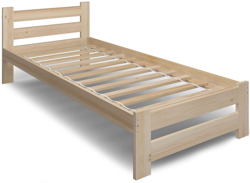 Minimalistyczne sosnowe łóżko 100x200 - Avrix 310784