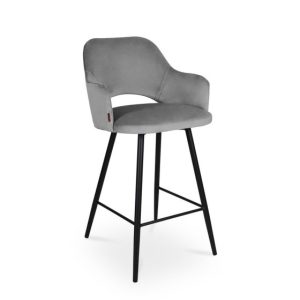 Minimalistyczny Hoker MARCY ciemny szary na czarnej nodze 329127 Minimalistyczny Hoker MARCY ciemny szary na czarnej nodze 329127