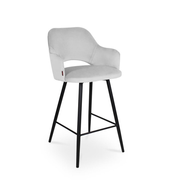 Minimalistyczny Hoker MARCY jasny szary na czarnej nodze 329123