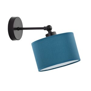 Minimalistyczny kinkiet do pokoju dziecka z regulacją TETE czarny/morski 891564 Minimalistyczny kinkiet do pokoju dziecka z regulacją TETE czarny/morski 891564