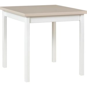 Minimalistyczny kwadratowy stół MAX IX na białych nogach kaszmirowy 662141 Minimalistyczny kwadratowy stół MAX IX na białych nogach kaszmirowy 662141