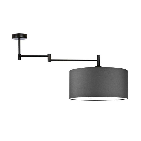 Minimalistyczny plafon w ciemnej tonacji RANGUN Czarny – Grafitowy 870739
