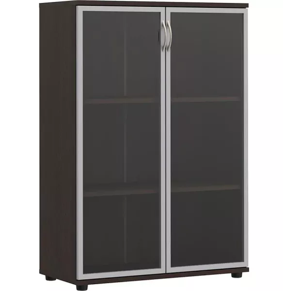 Minimalistyczny regał biurowy z witryną - Nalo 708273