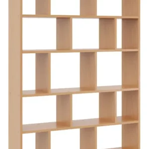 Minimalistyczny regał w kolorze buk wiszący lub stojący – Avlo 256387 Minimalistyczny regał w kolorze buk wiszący lub stojący – Avlo 256387