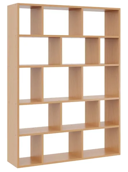 Minimalistyczny regał w kolorze buk wiszący lub stojący - Avlo 256387