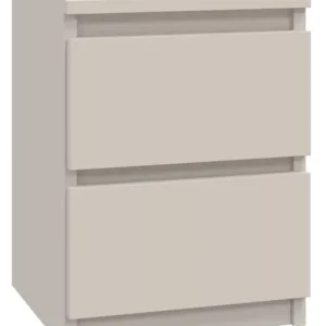 Minimalistyczny stolik nocny z szufladami kaszmir – Xyren 648618 Minimalistyczny stolik nocny z szufladami kaszmir – Xyren 648618