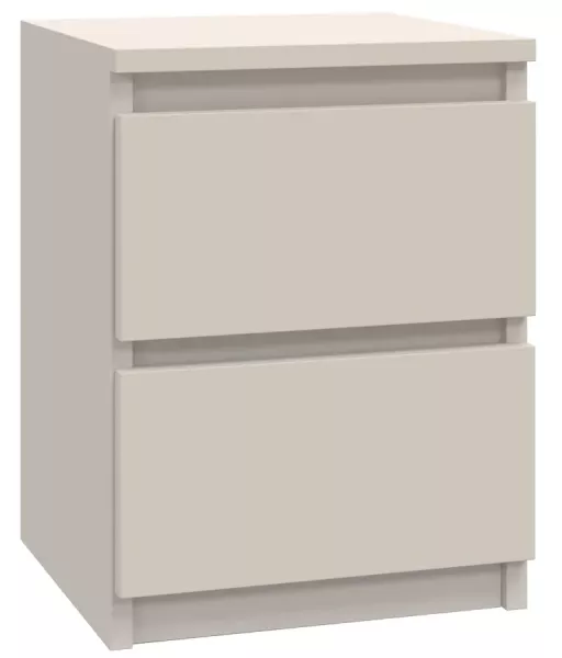 Minimalistyczny stolik nocny z szufladami kaszmir - Xyren 648618
