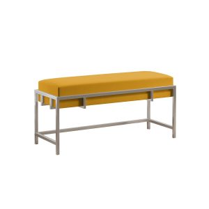 Miodowa ławka do małego przedpokoju LAMO 80 stelaż chrom 357743 Miodowa ławka do małego przedpokoju LAMO 80 stelaż chrom 357743