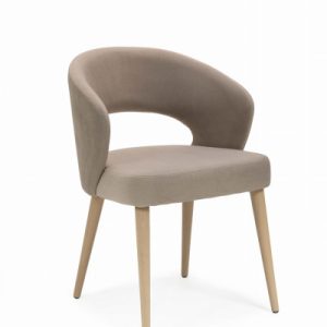 Mirek 6 krzesło tapicerowane beżowe dąb artisan 653498 Mirek 6 krzesło tapicerowane beżowe dąb artisan 653498
