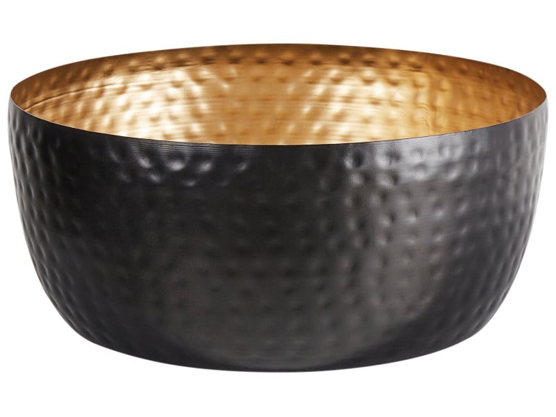 Misa dekoracyjna metalowa czarno-złota 656236