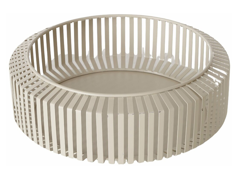 Misa dekoracyjna metalowa Viki 24 cm kremowa 886282