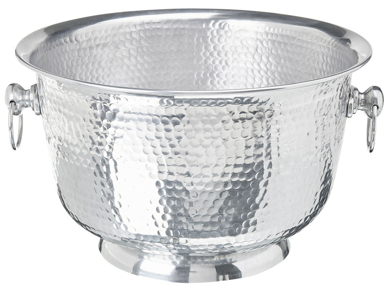 Misa dekoracyjna młotkowany metal glamour srebrna 306050