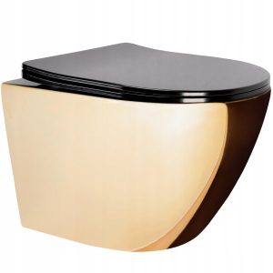 Misa Wc Podwieszana Carlo Flat Mini Złota/Czarna 238576 Misa Wc Podwieszana Carlo Flat Mini Złota/Czarna 238576