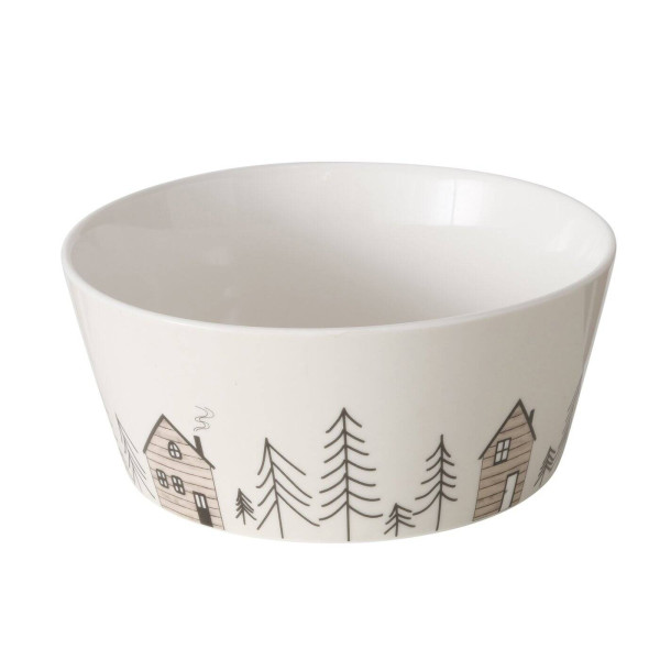 Miseczka z zimowym motywem choinek HOMEWOOD, Ø15 cm 307075