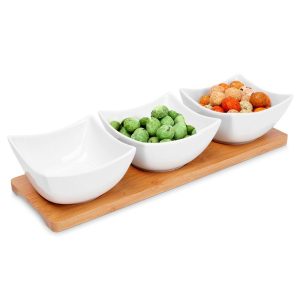 Miseczki na przekąski porcelanowe białe 30 cm 4 el. 797949 Miseczki na przekąski porcelanowe białe 30 cm 4 el. 797949
