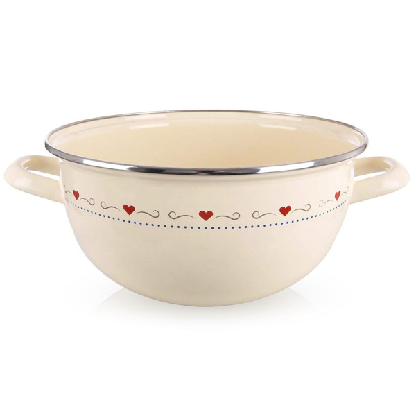 Miska emaliowana z uchwytami kremowa TONCA 33 cm, 5 l 792774