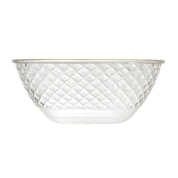 MISKA Mirage kwadratowa 25,6 cm złoty brzeg PLASTIKOWA 652428