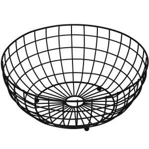 Miska na owoce, koszyk metalowy 28×11 cm czarny 348268 Miska na owoce, koszyk metalowy 28×11 cm czarny 348268