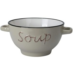 Miska na zupę z kamionki 650 ml beżowa 18×13,5×8 cm 390233 Miska na zupę z kamionki 650 ml beżowa 18×13,5×8 cm 390233