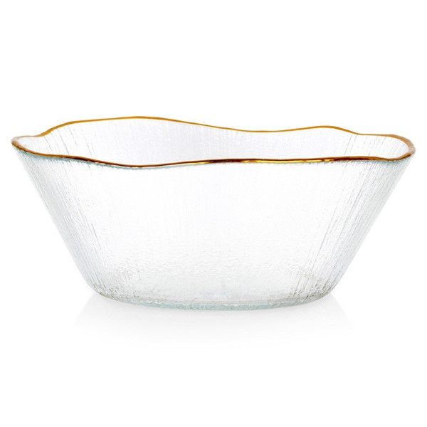 Miska szklana złota 15 cm, 500 ml 796184