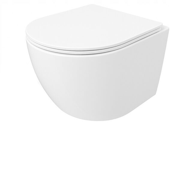 Miska wc rimless deska wolnoopadająca duroplast wirowe spłukiwanie 49 cm 793490
