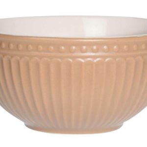 Miska z kamionki 610 ml beżowa 14 cm na zupy i potrawy 390223 Miska z kamionki 610 ml beżowa 14 cm na zupy i potrawy 390223