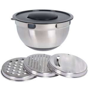 Miska ze stali nierdzewnej z zestawem tarek, Ø 27 cm 246952