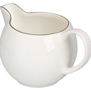 Mlecznik Bella porcelanowy 300 ml biało-złoty 46553 Mlecznik Bella porcelanowy 300 ml biało-złoty 46553