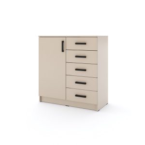 Młodzieżowa komoda Sigma K3 5S 90 cm z szufladami – kaszmir 986218 Młodzieżowa komoda Sigma K3 5S 90 cm z szufladami – kaszmir 986218